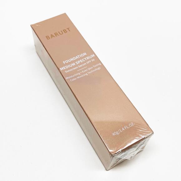NIP Sealed Barubt Foundation Medium Spectrum Sunscreen Serum SPF 50 1.4 fl oz - Picture 1 of 3